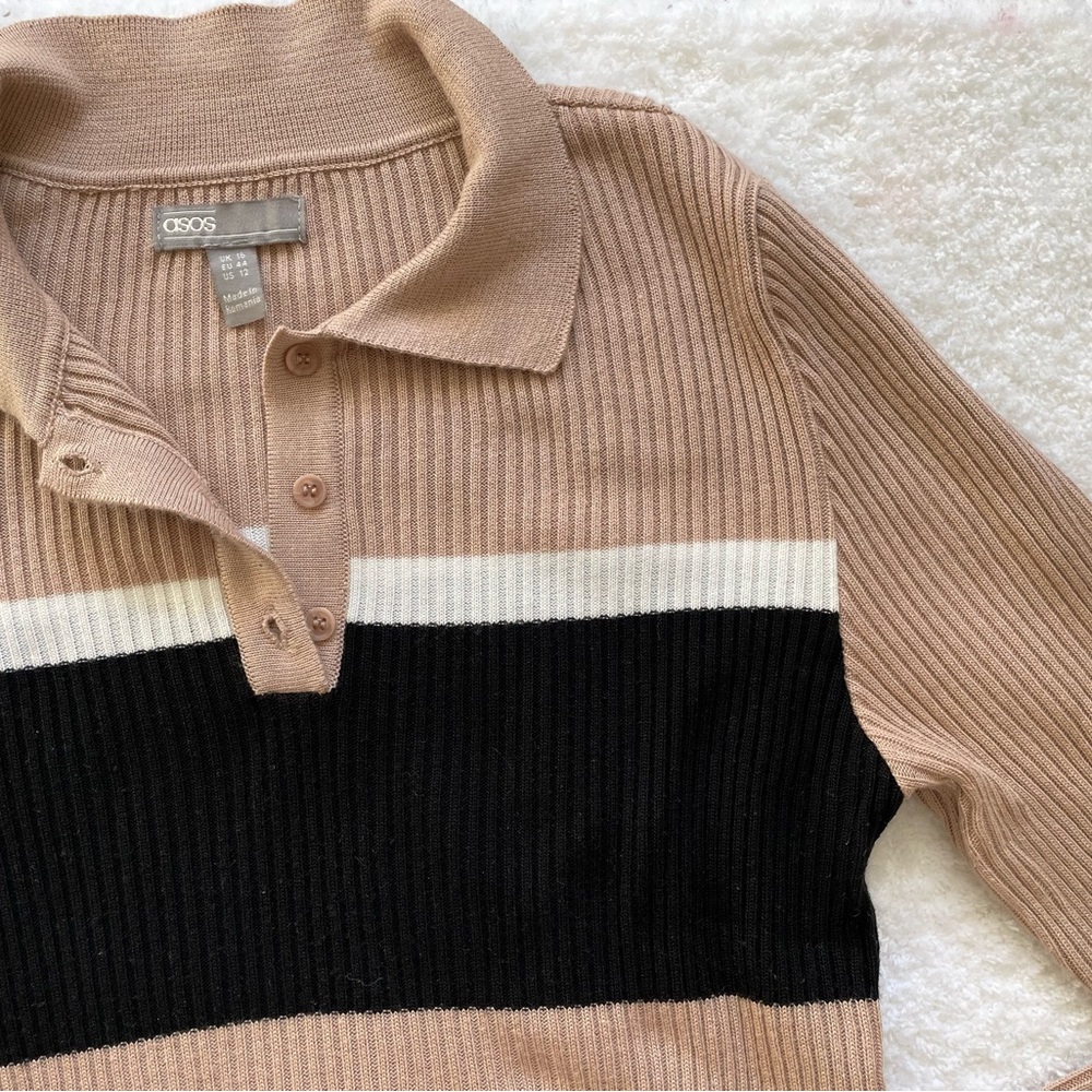 ASOS Polo Sweater in Brown 🍁